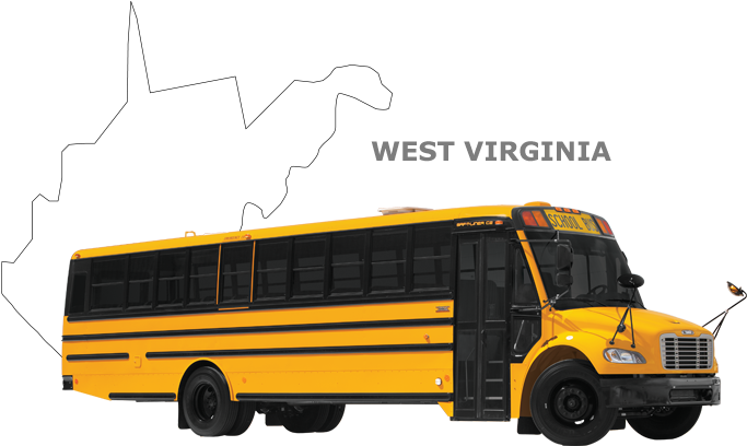 West Virginia Bus Sales - Map (720x448), Png Download