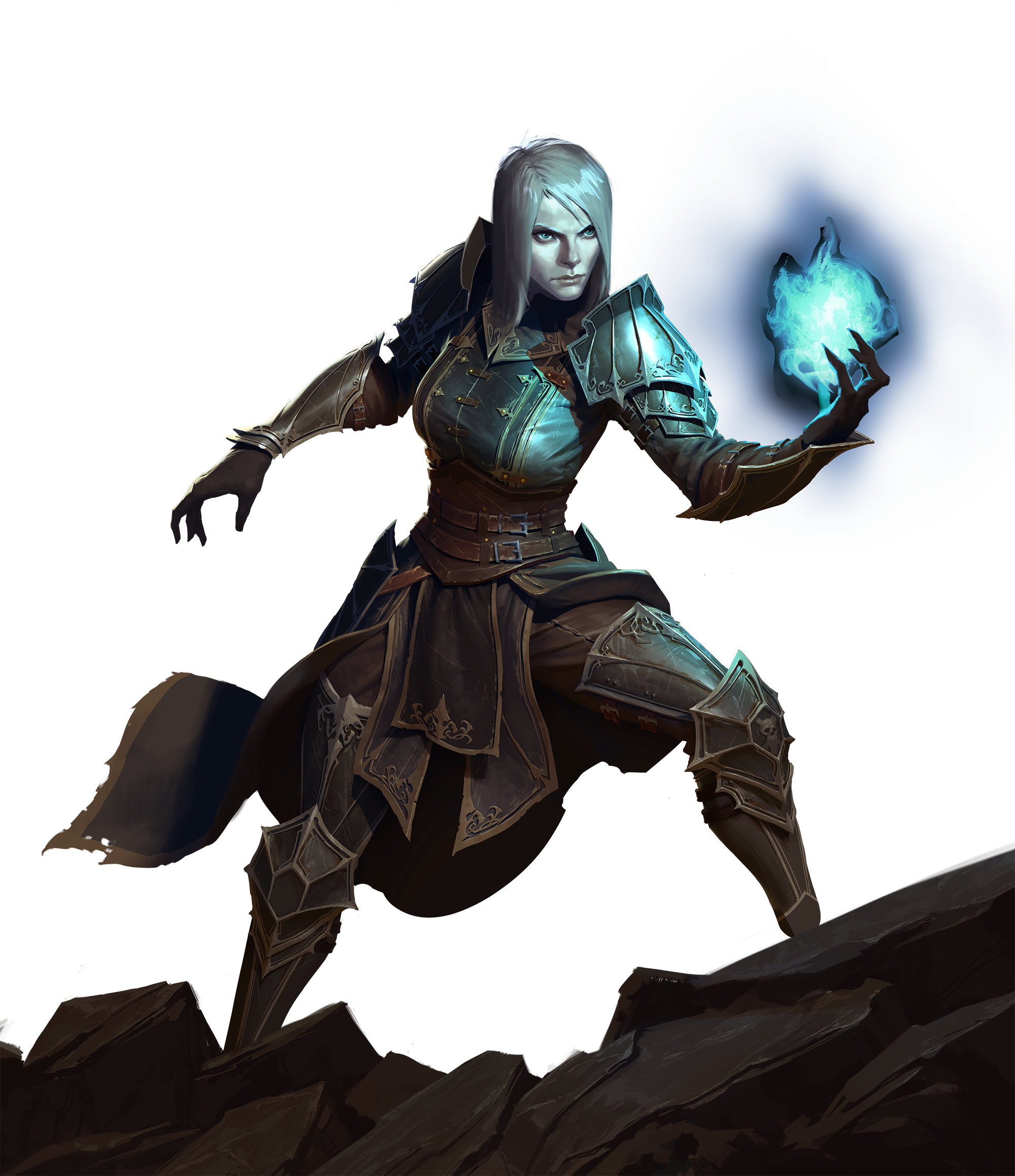 Female Necro - Diablo 3 Female Necromancer (2000x2316), Png Download