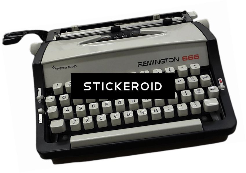 Remington Typewriter - Portable Network Graphics (849x599), Png Download