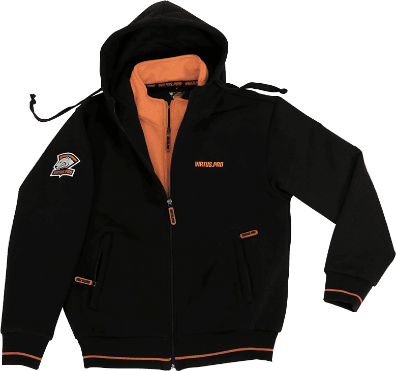 Zipped Hoodie Virtus - Clothing (800x800), Png Download