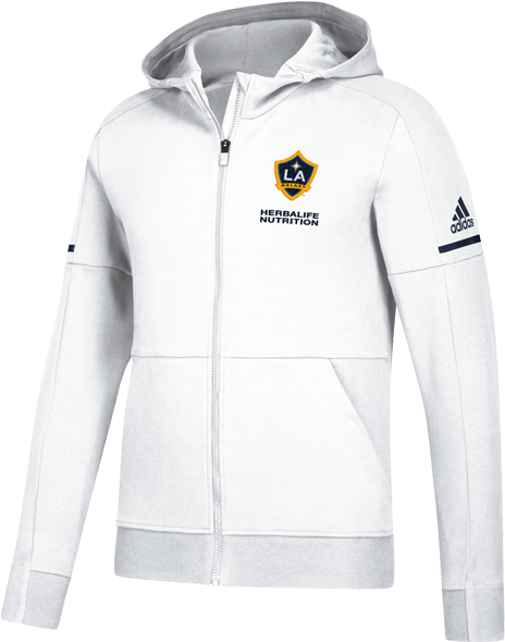 La Galaxy Travel Hood Full Zip Jacket - La Galaxy (500x667), Png Download