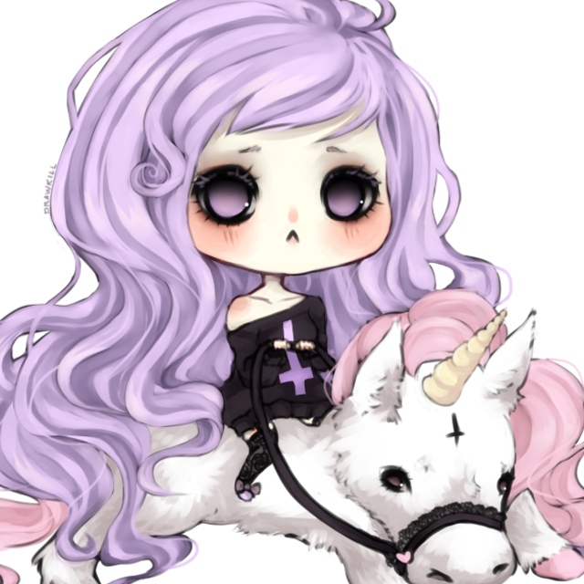 @lilwallflow3r - Dessin Fille Pastel Goth (640x640), Png Download