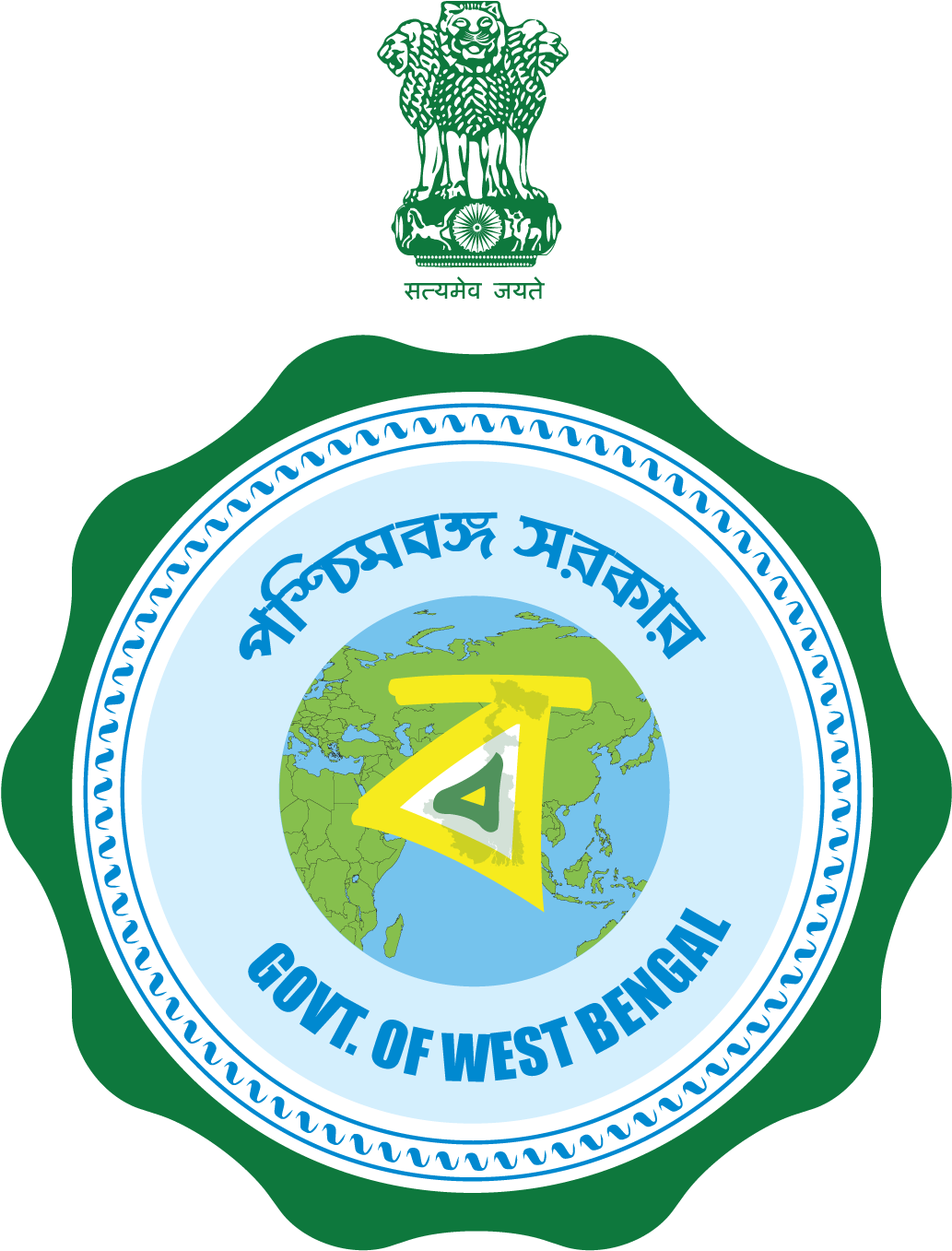Asansol Is One Of The Largest Cities In The State Of - Official Emblem Of West Bengal (1044x1364), Png Download