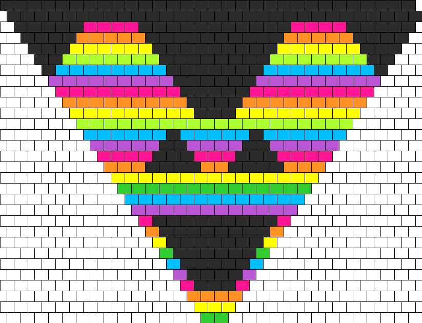 Rainbow Deadmau5 Bandana Bead Pattern - Bruges (823x630), Png Download