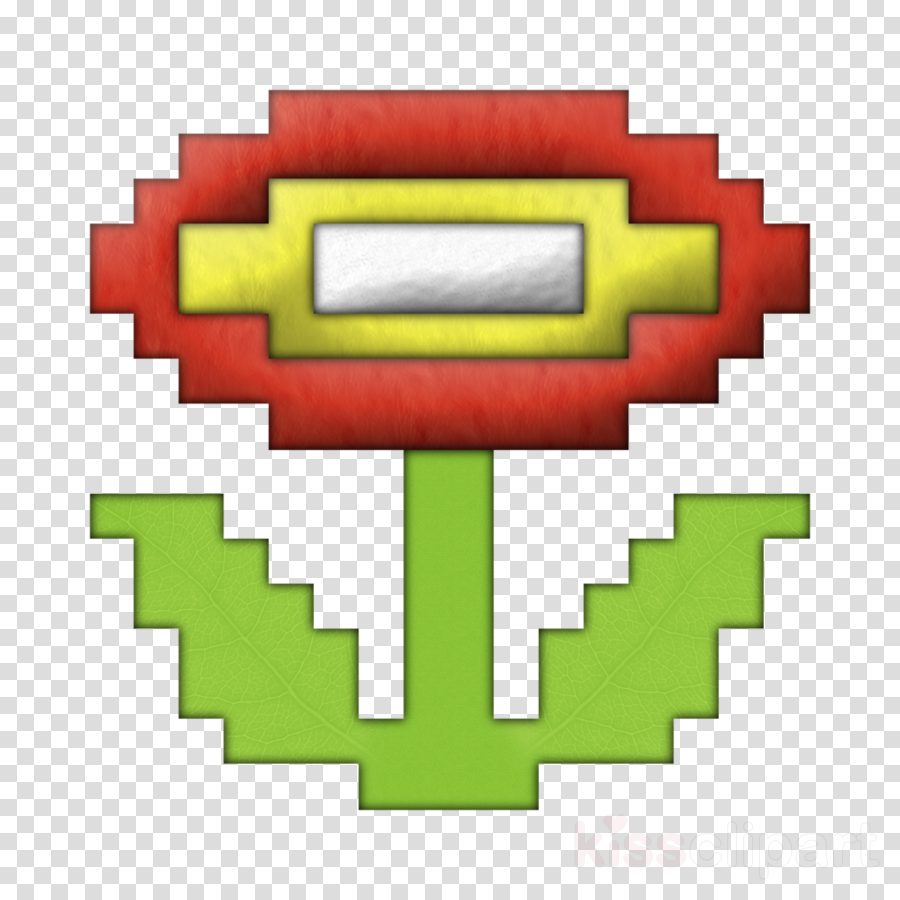 Mario Fire Flower Gif Clipart Super Mario Bros - Piranha Plant Pixel Art (900x900), Png Download