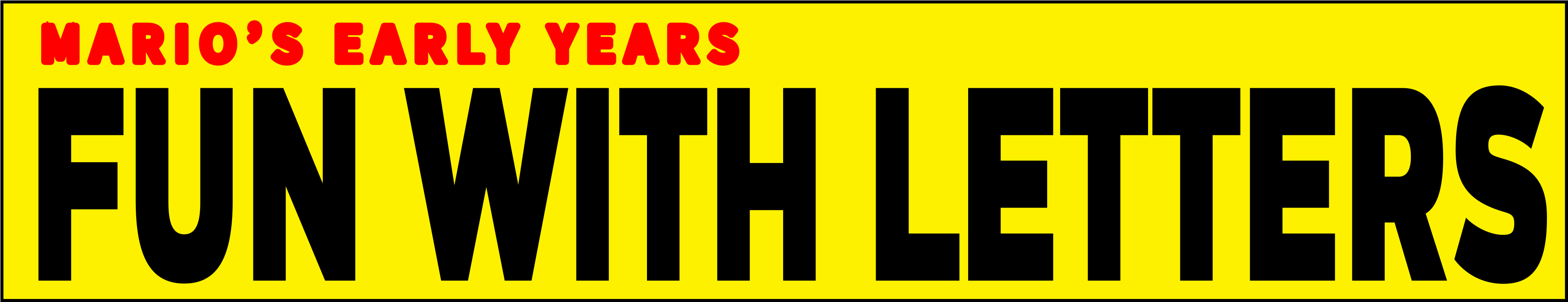 Mario's Early Years - Letters For All (3830x2123), Png Download