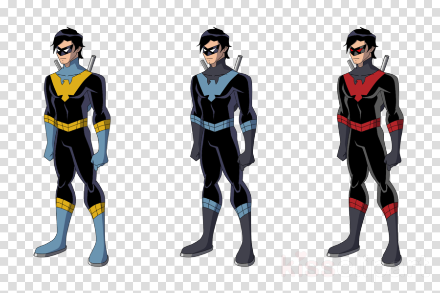 Nightwing Clipart Dick Grayson Superhero Nightwing - Nightwing Red Suit (900x600), Png Download