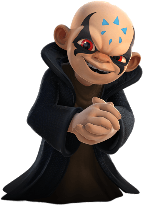 Skylanders Kaos Hands Together - Skylanders Academy Kaos (496x701), Png Download