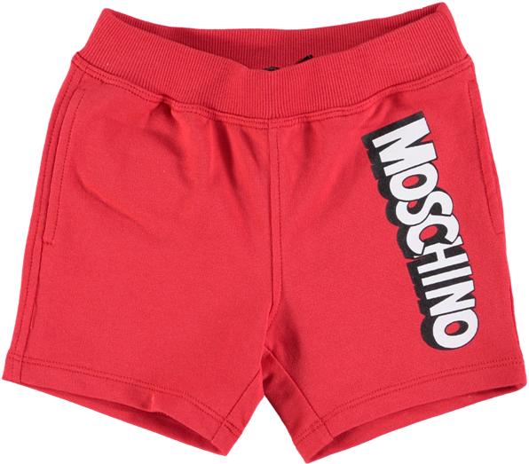 Babies Logo Print Shorts Red , Black & White (600x600), Png Download