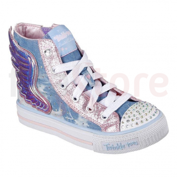 Tennis Skechers - Skechers Girls Twinkle Toes Shuffles (600x756), Png Download