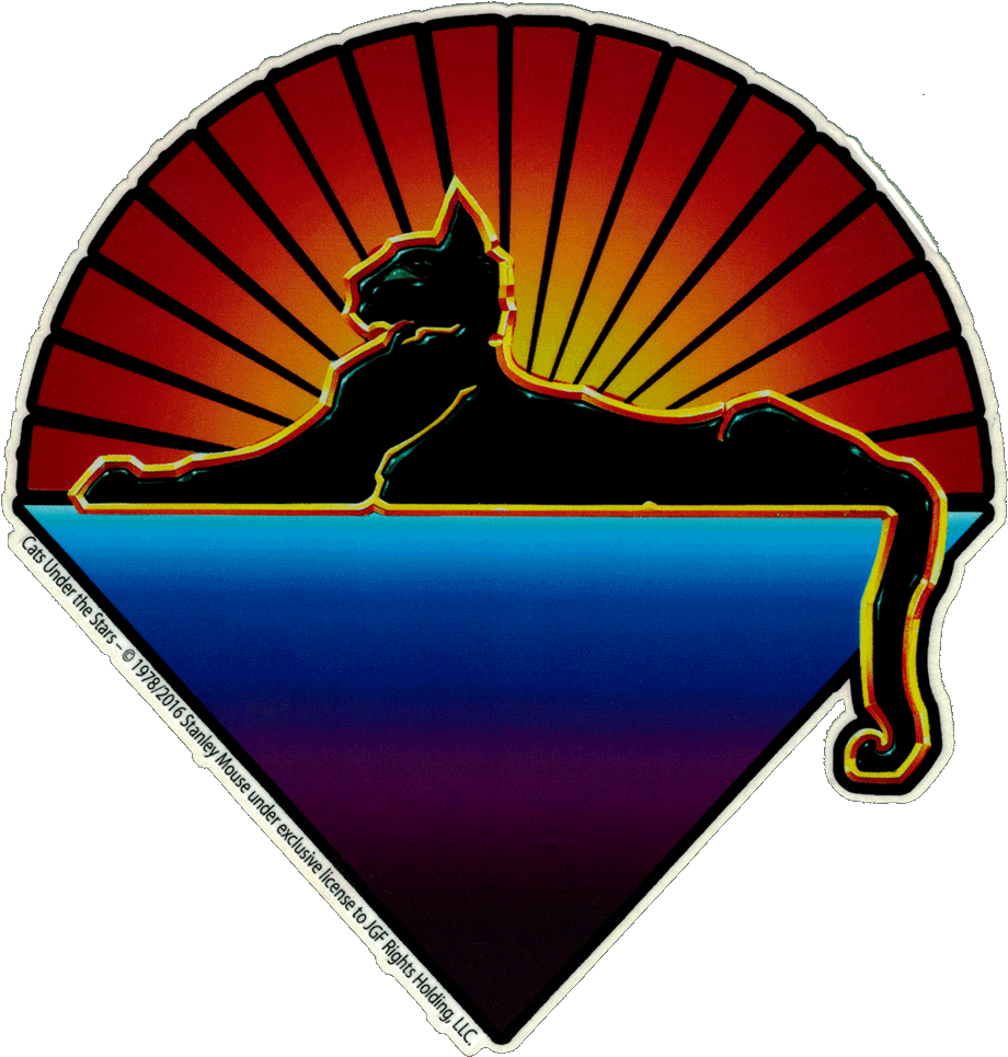 Grateful Dead Cats Under The Stars - Grateful Dead Tie Dye Sticker (940x1000), Png Download