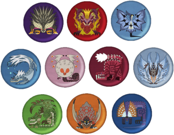 Monster Hunter Embroidered Pin Badges Monster Icons - Occupational Safety And Health (600x600), Png Download