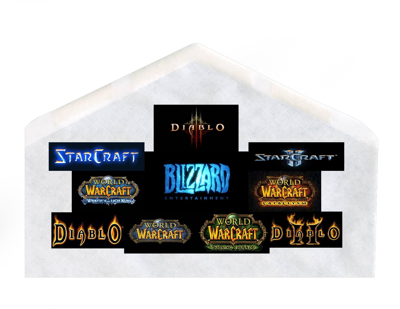 Blizzard Logo Collage - World Of Warcraft Cataclysm (1650x1275), Png Download