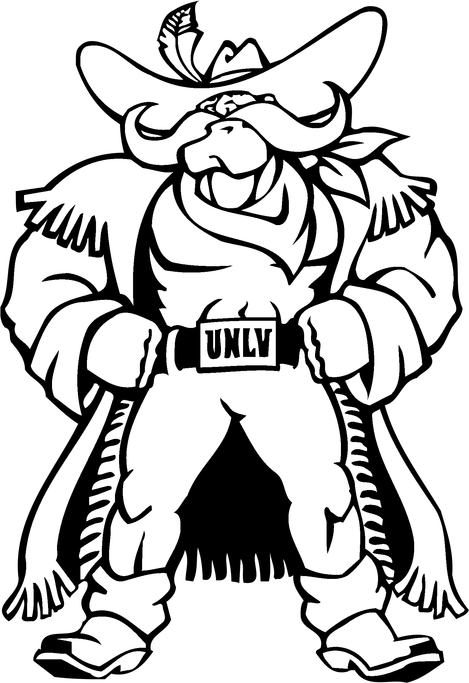 Unlv Rebels Logo Black And White - Unlv Rebels (2400x2400), Png Download