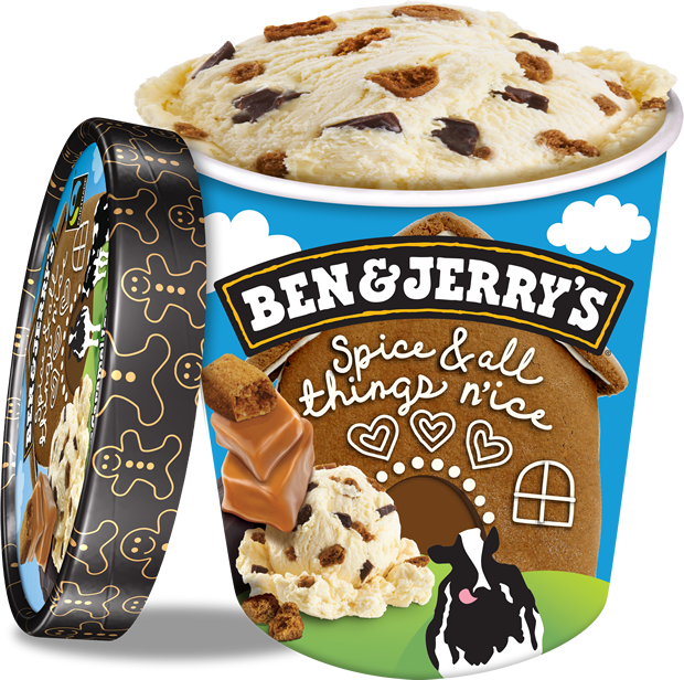 Now In Freezers Nationwide, Spice & All Things N'ice - Ben And Jerry's One Love (620x616), Png Download