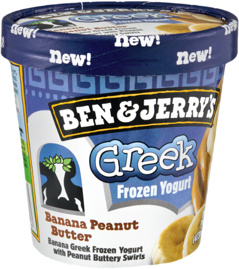 Ben And Jerrys Frozen Yogurt, Greek, Banana Peanut (600x600), Png Download