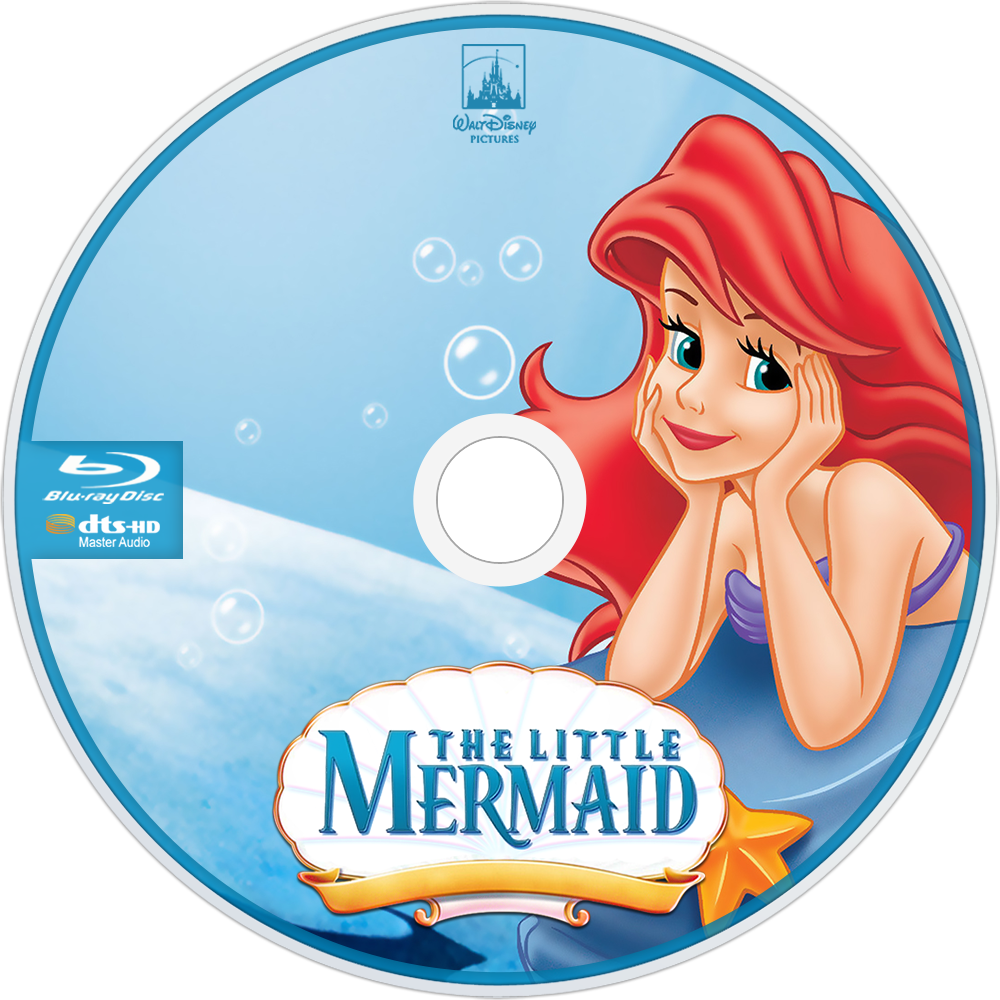 The Little Mermaid Bluray Disc Image (1000x1000), Png Download