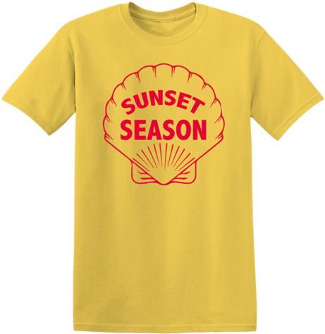 Sunset Shell Yellow Tee Ep - Gildan Gravel T Shirt (600x600), Png Download