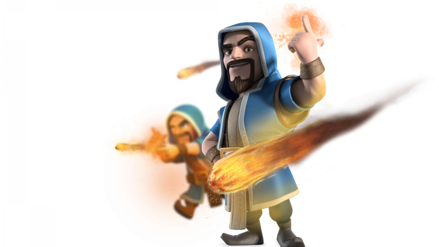 Clash Royale Wizard Clipart Clash Royale Clash Of Clans - Clash Of Clans Wizard Png (900x506), Png Download