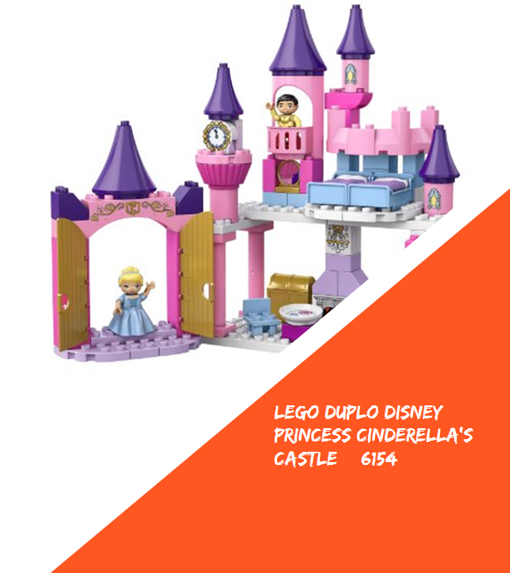 Lego Duplo Disney Princess Cinderella's Castle - Lego Cinderella’s Castle 6154 (735x1100), Png Download