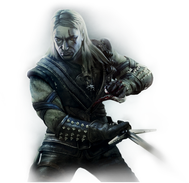 Geralt De Rivia, Um Bruxo E Protagonista Da Série The - Witcher 2 Assassins Of Kings (612x592), Png Download