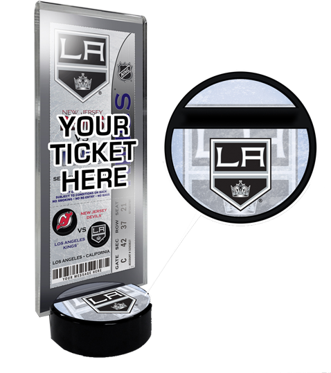 La Kings Hockey Puck Ticket Display Stand - Los Angeles Kings Hockey Puck Ticket Display Stand (500x667), Png Download