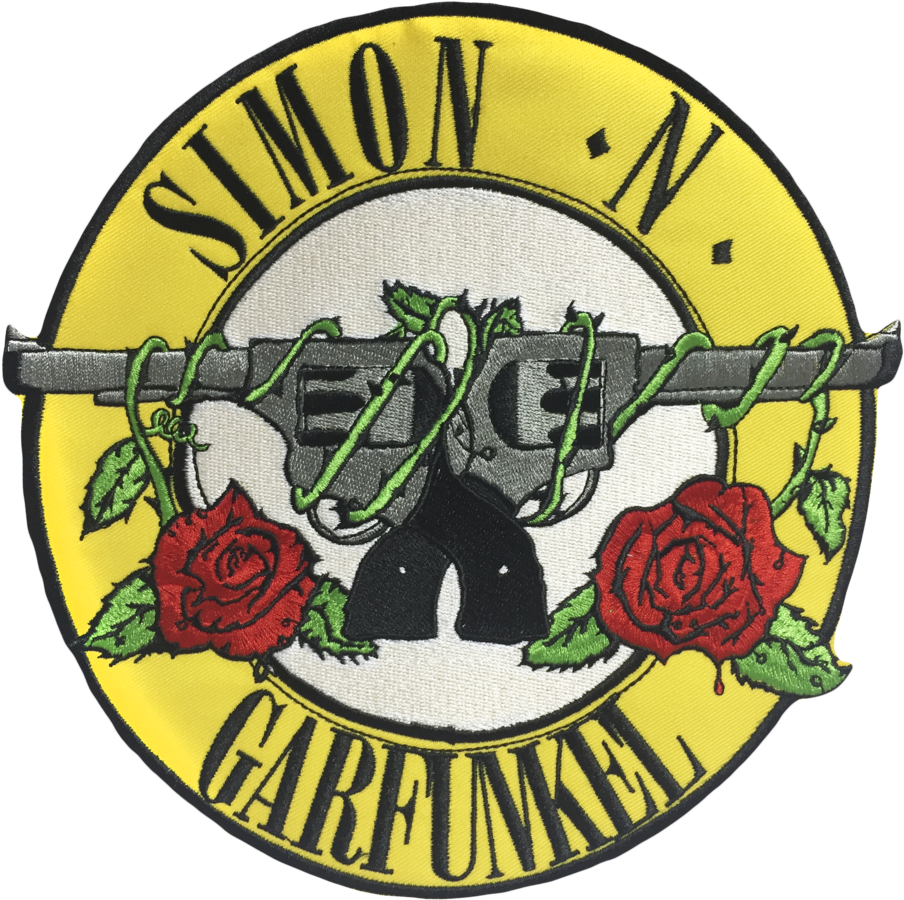 Metal Mash Up Guns N' Roses/simon And Garfunkle Backpatch - Simon & Garfunkel (965x1024), Png Download