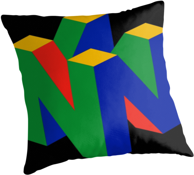 N64 Logo - Throw Pillow (875x875), Png Download