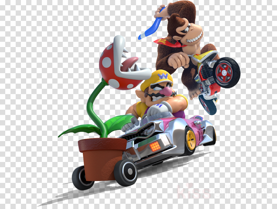 Lb International Rmk2728scs Mario Kart 8 Peel Clipart - Mario Kart 8 Deluxe Wario (900x680), Png Download