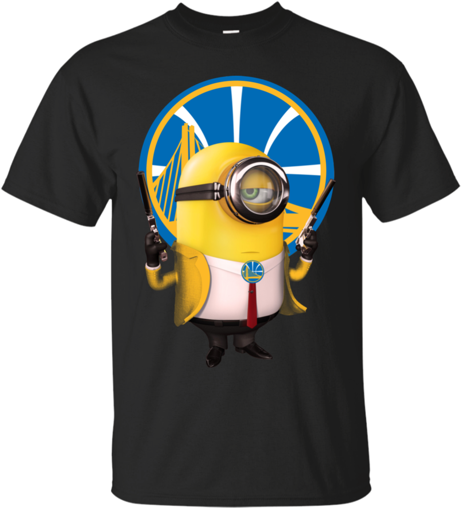 Golden State Warriors Minions T Shirt - Despicable Me 2 Minion Hitman Cool Funny Movie 32x24 (1024x1024), Png Download