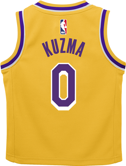 Los Angeles Lakers Kids Kyle Kuzma Icon Replica Jersey - Toddler Lebron James Jersey Lakers (500x667), Png Download