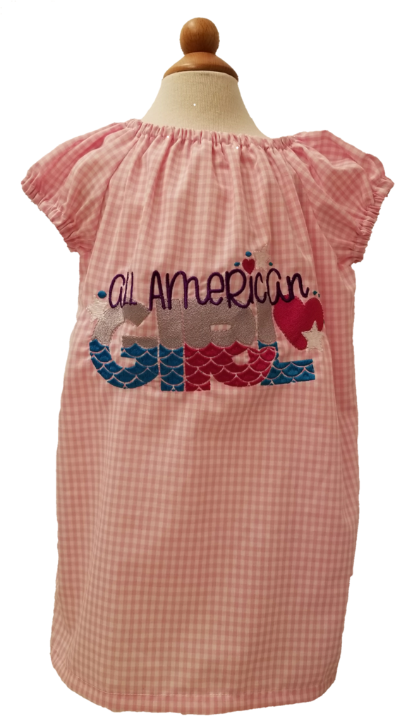 All American Girl Peasant Dress - Patchwork (580x1059), Png Download