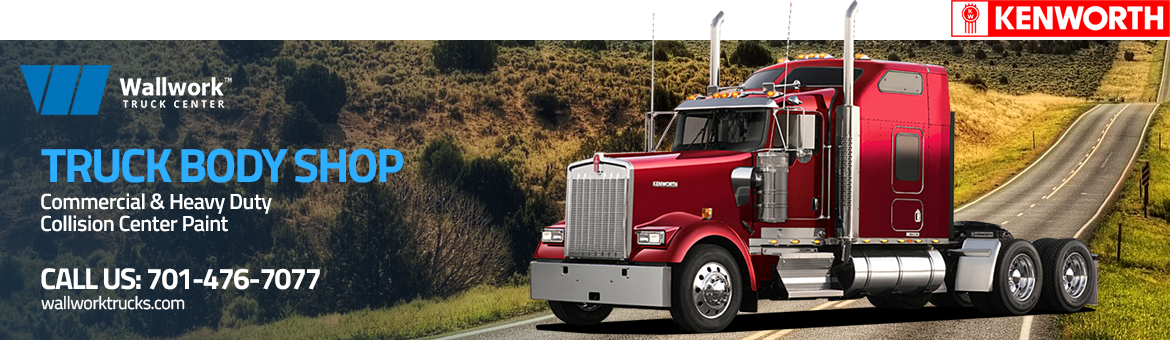 Wallwork Collision Center - Trailer Truck (1170x340), Png Download