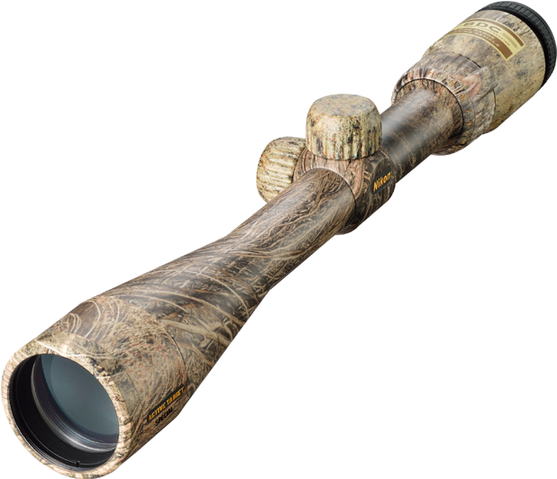 Active Target Special 4-12x40 Mossy Oak Brush - Nikon 16451 (700x595), Png Download