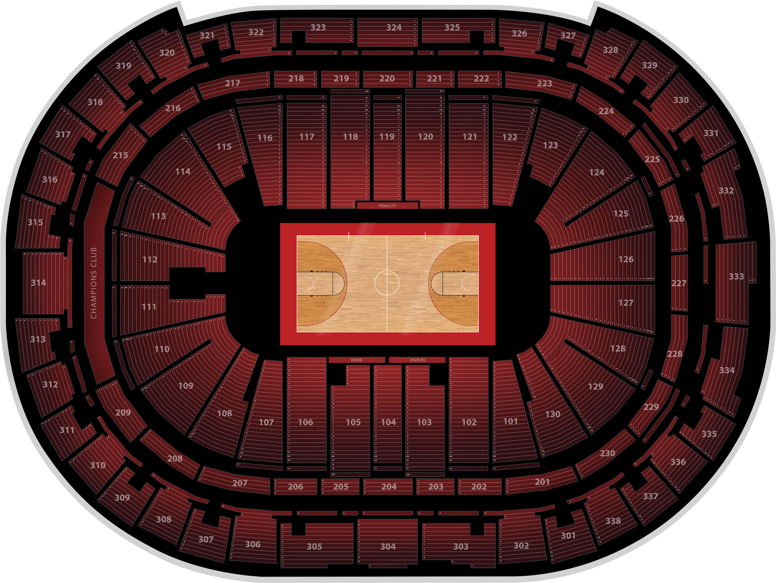 Pnc Arena Concert View Section 106 (2560x1936), Png Download