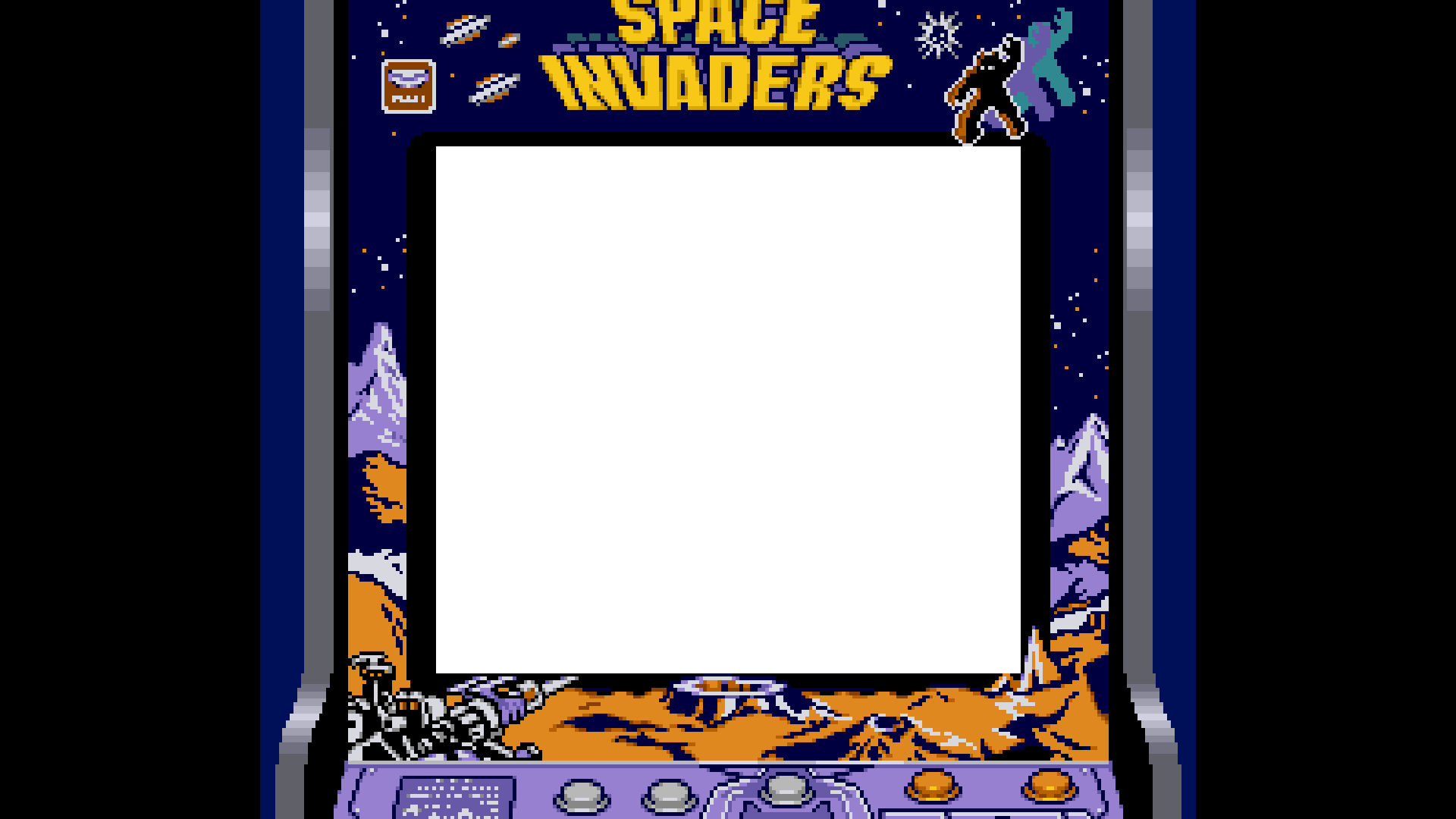 0 1488635277154 Space-1 - Space Invaders Arcade Start Screen (1920x1080), Png Download