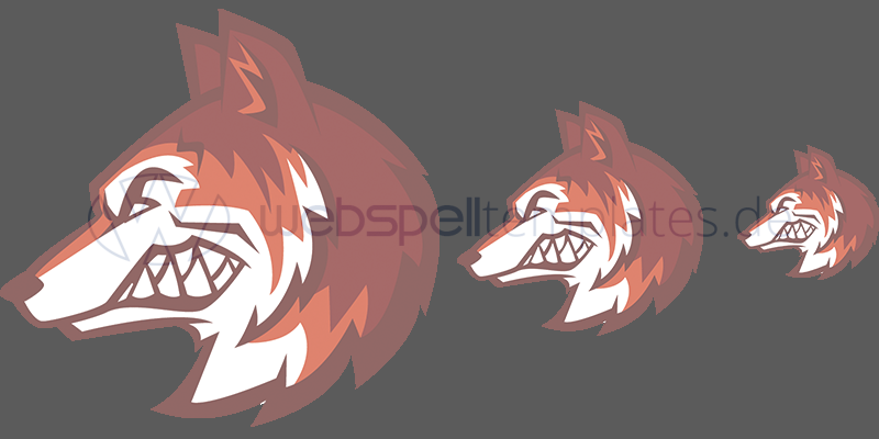 Clan Logo Vector Sizes L031 Mascot Wolf - Angry Fox Png (800x400), Png Download