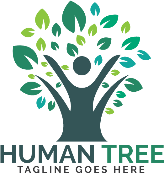 Human Tree Logo Design (1500x1000), Png Download