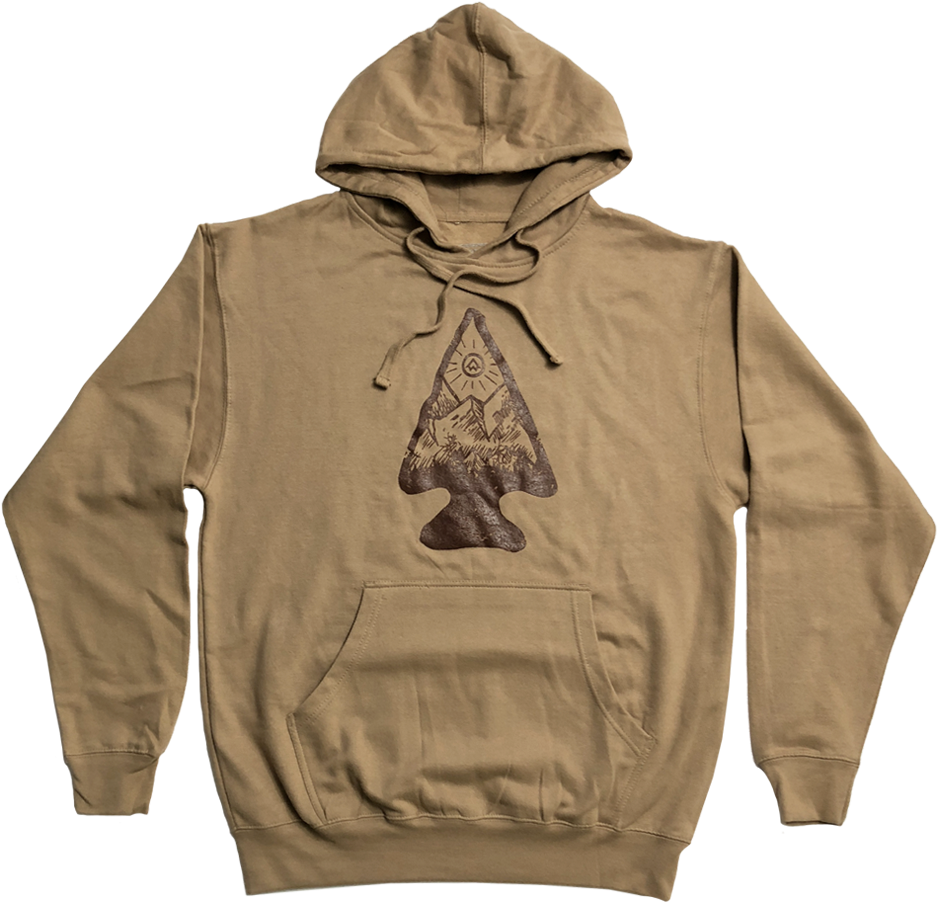 "arrowhead" Sandstone Midweight Pullover Hoodie - Ucsb 1 4 Zip Sweatshirt (1024x1024), Png Download