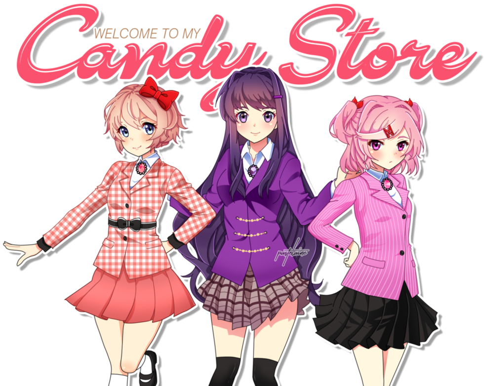 Found Fanartcandy Store - Doki Doki Literature Club! (1012x789), Png Download