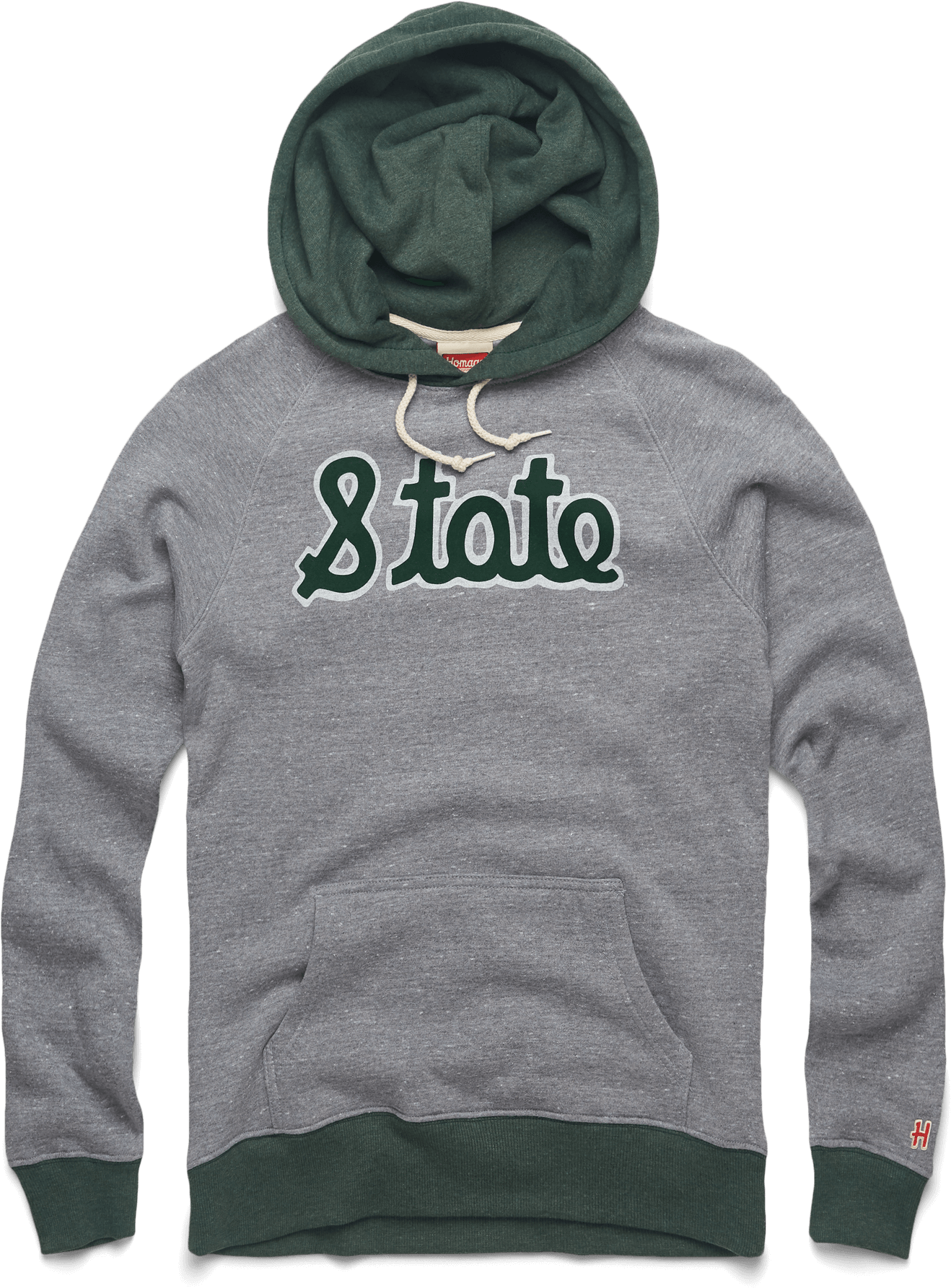 Michigan State Hoodie 01160271531 Grey Pine Flat V=1537303187 - Coat (2000x2000), Png Download