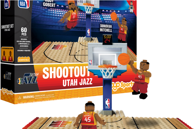 Utah Jazz It Up With Their Unique City Uniform Shootout - Milwaukee Bucks 3 Point Shot Buildable Set Multi (800x445), Png Download