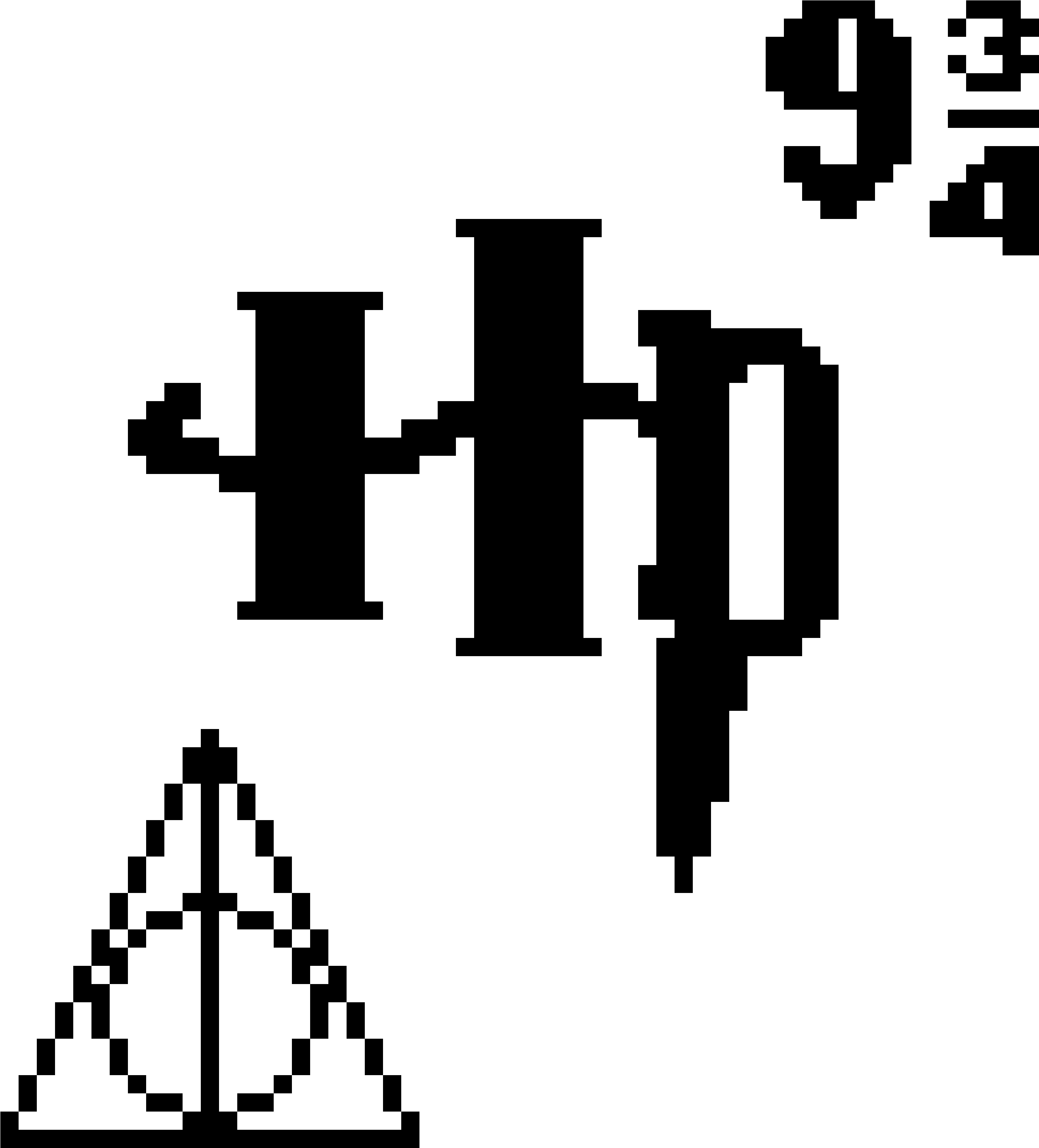 Harry Potter Logos - Pixel Art Harry Potter (3100x3350), Png Download