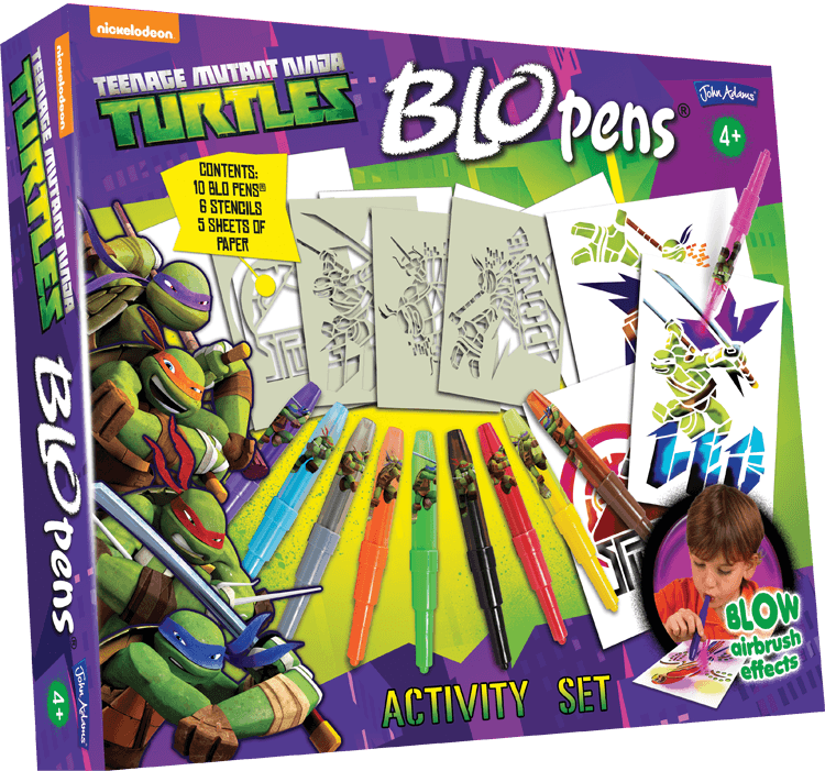 Blo Pens Teenage Mutant Turtles Box - John Adams Turtles Blopens Activity Set (750x701), Png Download
