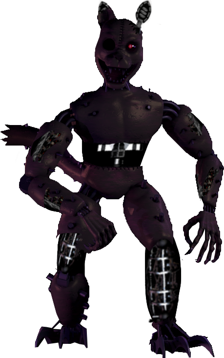 Withered Monster Cat Fnaf Fnac3 Fnaf2 Freetoedit - Five Nights At Candy's 3 Monster Cat (459x733), Png Download