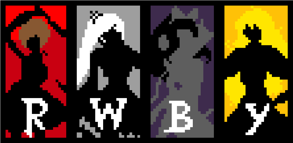 Rwby - Minecraft Rwby Pixel Art (1125x810), Png Download