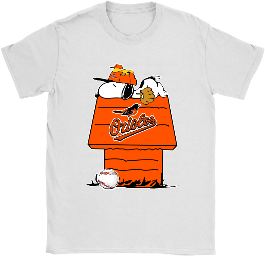 Baltimore Orioles Snoopy And Woodstock Resting Together - Snoopy House Shirt (1024x1024), Png Download