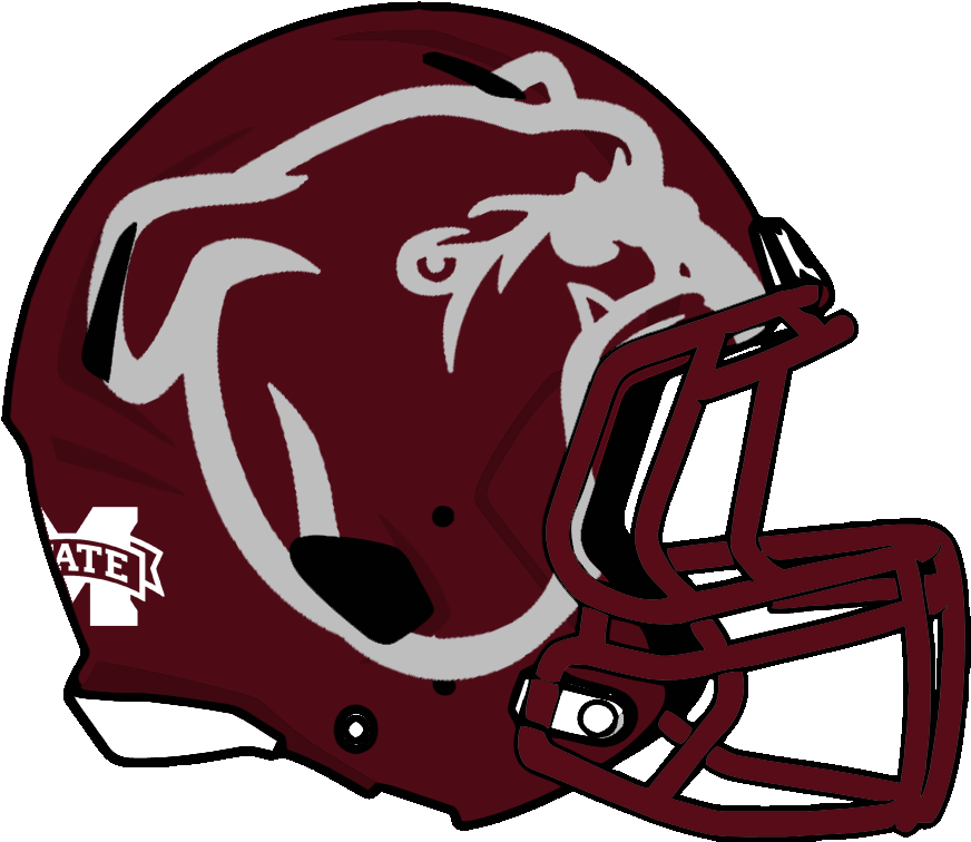 Mississippi St Football Uniform Tracker Msu Football - West Virginia Football Helmet Logo (881x770), Png Download