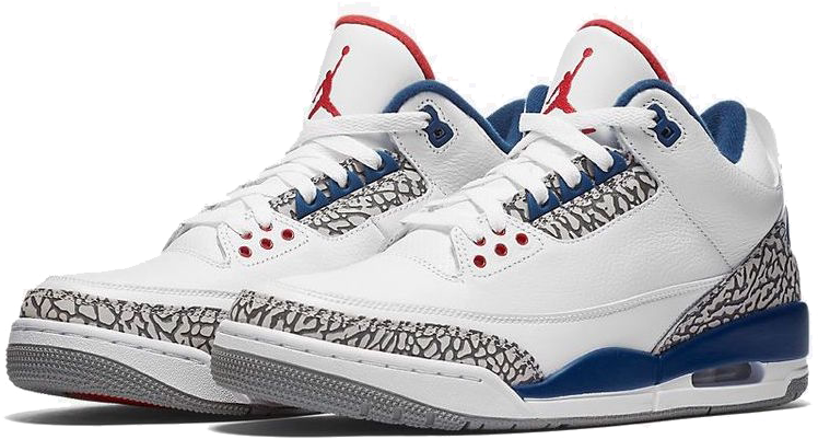 Nike Air Jordan 3 Og Retro - Jordan 3 True Blue (885x519), Png Download