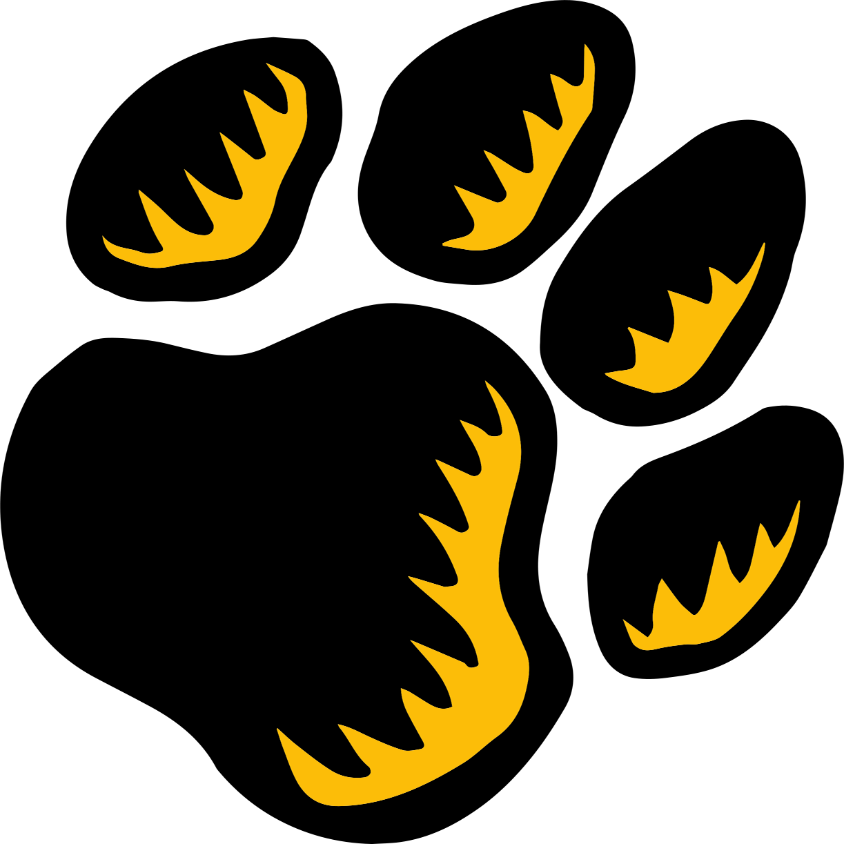 Pioneer Elementary Schoolhome Of The Pioneer Panthers - Panther Paw Prints Clip Art (1223x1223), Png Download